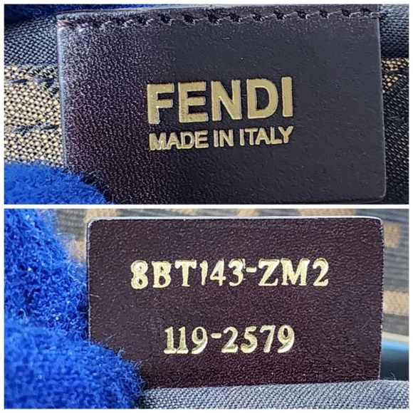 Authentic Fendi Tobacco Zucca Canvas and Leather Maxi Baguette Flap Shoulder Bag - Picture 6 of 14